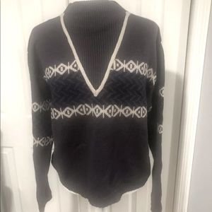 Women’s vintage Burton snowboard ski sweater 100% wool XL